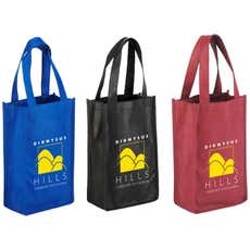 Recyclable Non-Woven Double Wine Tote - 7" x 11" x 3 1/2"