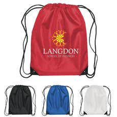 Antimicrobial Polyester Drawstring Bag - 14" x 18"
